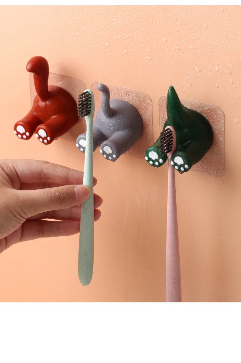 Vaikų elektros dantų šepetėlį turėtojas, vonios kambarys punch-nemokamai kabinti kablys plug kablys skustuvas bendrabutyje stalčiuko dantų šepetėlį turėtojas 5