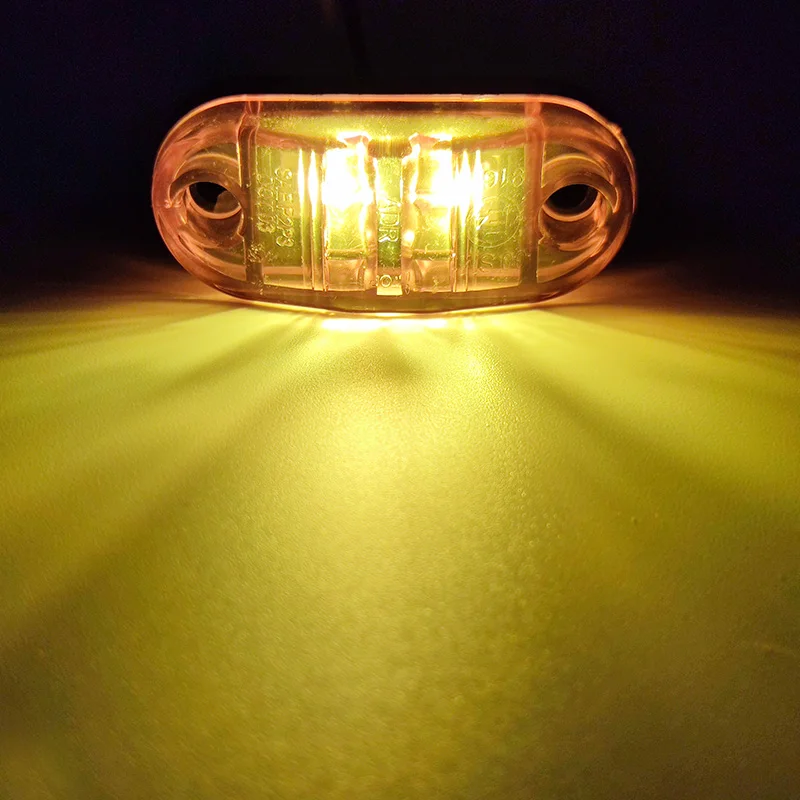 10VNT Įspėjamoji Lemputė LED Automobilių Priekabos Sunkvežimių Raudona Oranžinė Balta 12V 24V LED Šoninis Gabaritinis Žibintas Automobilių Priedai 5