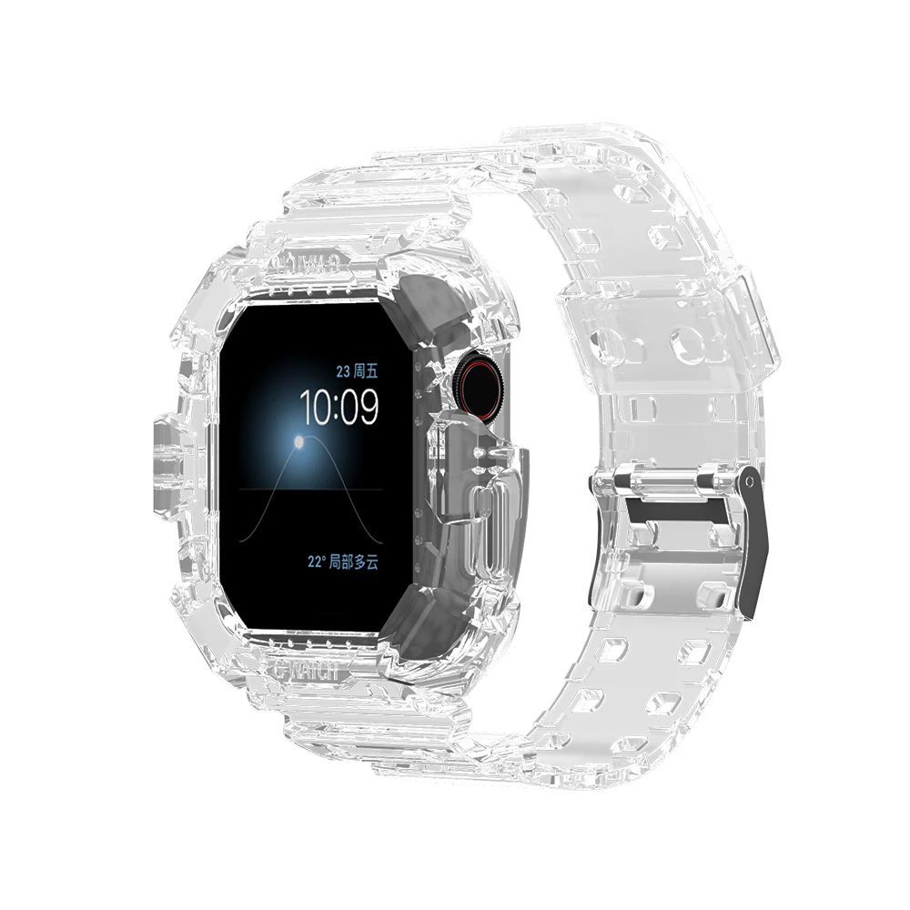 Šarvuotos Elektroninių Styfor Apple Watch Band Serijos 6 2 3 1 se Silikono Skaidrios iwatch 5 4 Dirželis 38mm 40mm 42mm 44mm Wirst 5