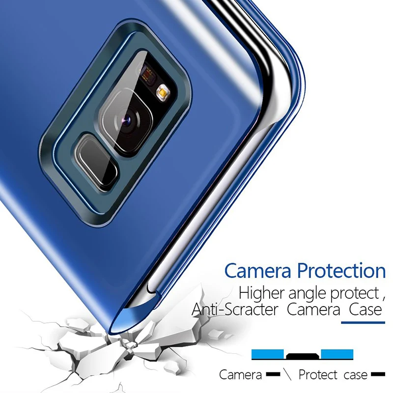Samsung Galaxy A41 Atveju Apversti Veidrodžio Stovėti Telefono dėklas Samsung Galaxy M11 A11 A21 A31 A70E Galinį Dangtelį Prabanga Apsaugos 5